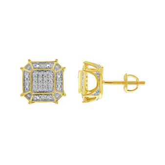 Men's Diamond (1/6 ct.t.w.) Earring in 10K Yellow Gold