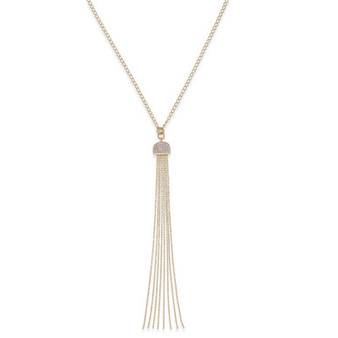 Diamond Tassel Necklace (1/2 ct. t.w.) in 14k Gold over Sterling Silver