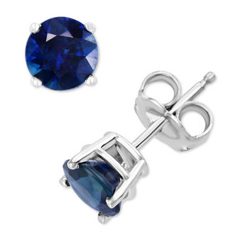 EFFY® Sapphire Stud Earrings (1-5/8 ct. t.w.) in 14k White Gold
