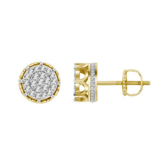 Men's Diamond (1/4 ct.t.w.) Earring Set in 10k Yellow Gold