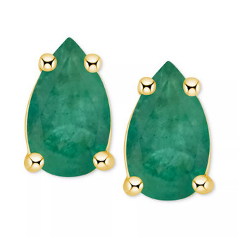 Tanzanite Pear-Shape Stud Earrings (3/8 ct. t.w.) in 14k Gold (Also in Emerald, Ruby & Sapphire)