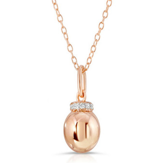Brilliant Bubbles Diamond (1/10 ct. t.w.) Single Bubble Halo Pendant Designed in Sterling Silver , 14k Yellow Gold over Sterling Silver or 14k Rose Gold over Sterling Silver.