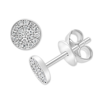 EFFY® Diamond Pavé Cluster Stud Earrings (1/6 ct. t.w.) in Sterling Silver