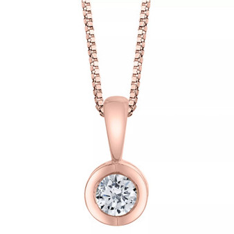 Diamond (1/10 ct. t.w.) Energy Pendant in 14k White, Yellow or Rose Gold