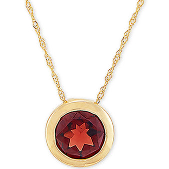 Rhodolite Garnet Bezel 18" Pendant Necklace (1-1/2 ct. t.w.) in 14k Gold