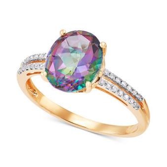 Mystic Topaz (3-3/4 ct. t.w.) & Diamond (1/10 ct. t.w.) Ring in 14k Gold