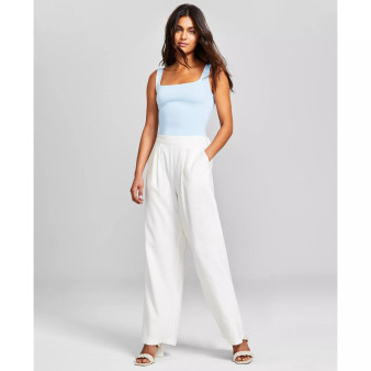 Women's Linen-Blend Wide-Leg Pants