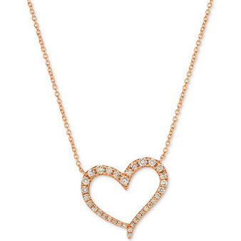 Strawberry & Nude™ Diamond 18" Pendant Necklace (1/2 ct. t.w.) in 14k Rose Gold or 14k Yellow Gold