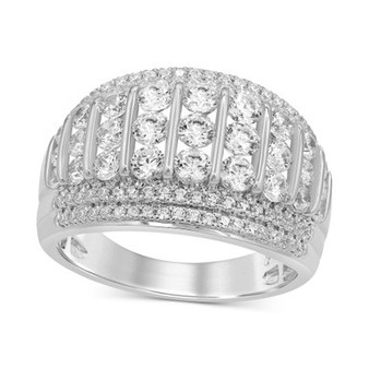 Diamond Cluster Band (2 ct. t.w.) in 14k White Gold