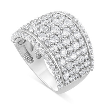 Diamond Cluster Ring (3 ct. t.w.) in 14k White Gold