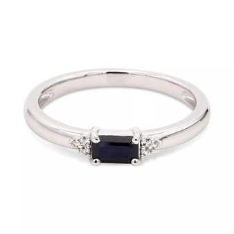 Emerald (1/3 ct. t.w.) & White Sapphire Accent Ring in Gold-Plated Sterling Silver (Also in Tanzanite, Sapphire, & Ruby)