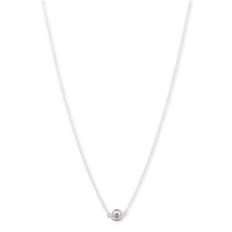 Sterling Silver and Cubic Zirconia Pendant Necklace