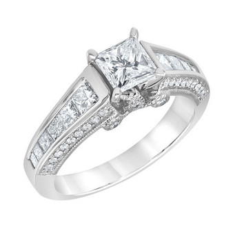 Diamond Engagement Ring (1 3/4 ct. t.w.) in 14K White Gold