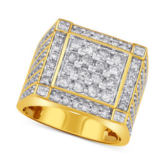 Men's Diamond Cluster Ring (3 ct. t.w.) Ring in 10k Gold