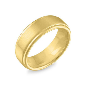 Mens Step Edge Band in Yellow Tantalum