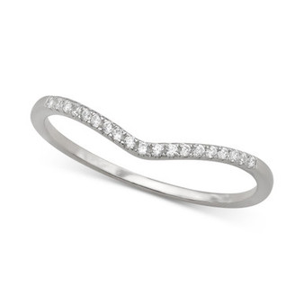 Cubic Zirconia Pavé V Ring, Created for Macy's