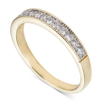 Diamond Milgrain Channel-Set Band (1/4 ct. t.w.) in 14k Gold