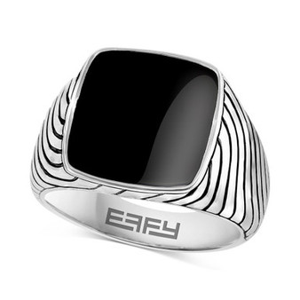 EFFY® Men's Onyx Ring in Sterling Silver