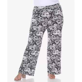 Plus Size Floral Paisley Palazzo Pants