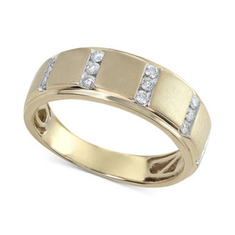 Men's Diamond Band (1/4 ct. t.w.) in 10k Gold