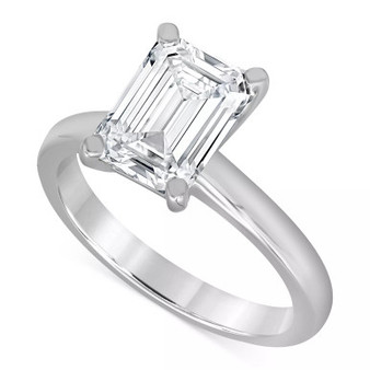 Certified Lab Grown Diamond Emerald-Cut Solitaire Engagement Ring (4 ct. t.w.) in 14k Gold