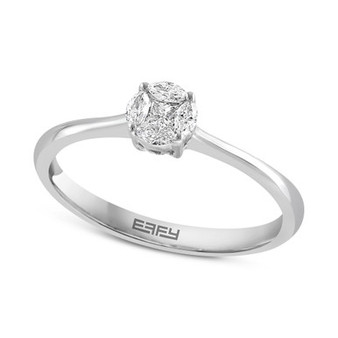 EFFY® Diamond Ring (1/6 ct. t.w.) in 18k White Gold