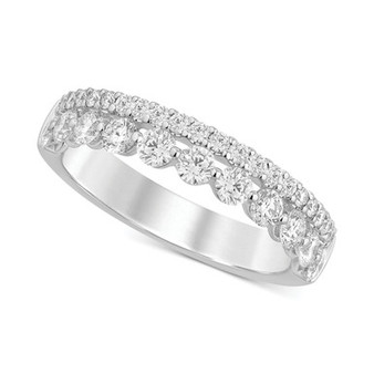 Diamond Double Row Band (1 ct. t.w.)  in 14k White Gold