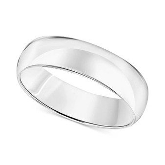 Men's Comfort Fit Wedding Band (6mm) in 14k Gold or 14k White Gold