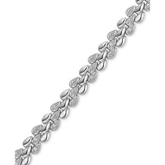Diamond Link Bracelet (1/4 ct. t.w.) in Sterling Silver