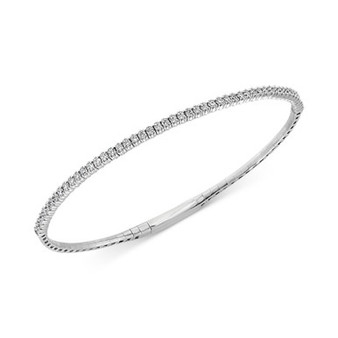 EFFY® Diamond Skinny Bangle Bracelet (3/4 ct. t.w.) in 14k White Gold
