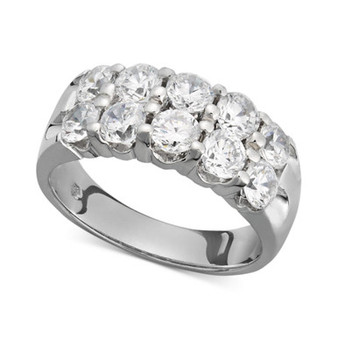 Two-Row Certified Diamond Band Ring in 14k White Gold (2 ct. t.w.)