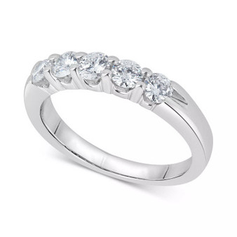 Diamond Five-Stone Ring (3/4 ct. t.w.) in 14k White Gold