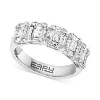 EFFY® Diamond Baguette Cluster Ring (1-1/4 ct. t.w.) in 18k White Gold
