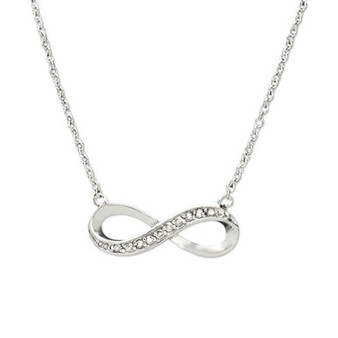 Diamond Infinity Pendant in Sterling Silver (1/10 ct. t.w.)