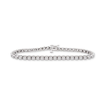 Diamond Tennis Bracelet (1 ct. t.w.) in Sterling Silver, Created for Macy's