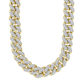 Men's Diamond Cuban Link 22" Chain Necklace (2-1/2 ct. t.w.) in 10k Gold