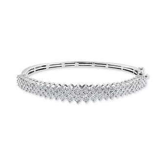 EFFY® Diamond Multirow Bangle Bracelet (1 ct. t.w.) in 14k White Gold (Also available in 	14K Two Tone Gold)