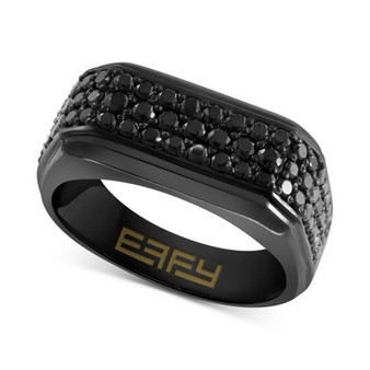 EFFY® Men's Black Spinel Ring (1-5/8 ct. t.w.) in Black PVD-Plated Sterling Silver