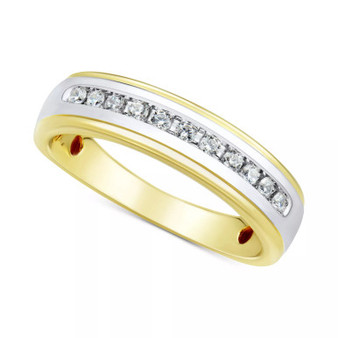 Men's Lab Grown Diamond Band (1/4 ct. t.w.) in 10k Gold
