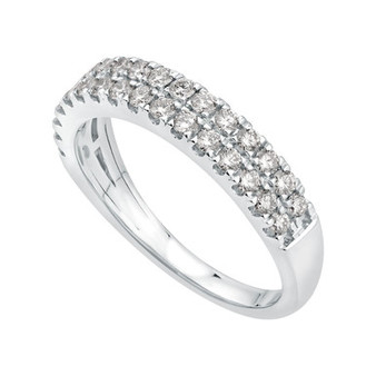 Certified Diamond Multi-Row Band (3/4 ct. t.w.) in 14k White Gold