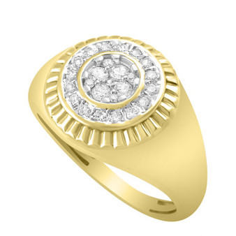 Men's Diamond (1/2 ct. t.w.) Ring in 10k Yellow Gold