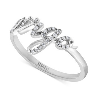 EFFY® Diamond Zodiac Virgo Ring (1/10 ct. t.w.) in Sterling Silver