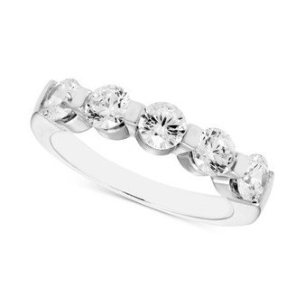 Diamond Five Stone Band (1-1/2 ct. t.w.) in 14k White or Yellow Gold
