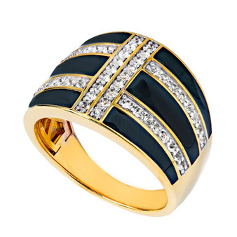 Women's 14K Gold Plated Ring in Sterling Silver
