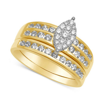 Diamond Marquise-Cluster Bridal Set (3/4 ct. t.w.)