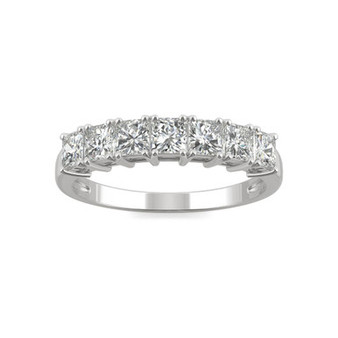 Moissanite Square Anniversary Band 1-1/4 ct. t.w. Diamond Equivalent in 14k White Gold