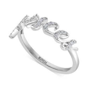 EFFY® Diamond Zodiac Pisces Ring (1/10 ct. t.w.) in Sterling Silver