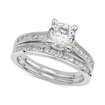 GIA Certified Diamond Bridal Set (1-1/2 ct. t.w.) in 14k White Gold