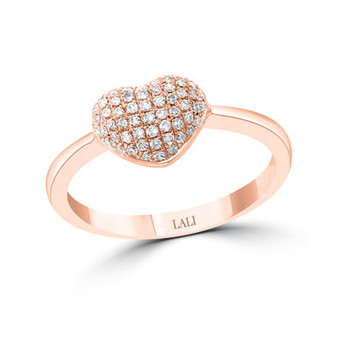 Diamond (1/3 ct. t.w.) Heart Ring in 14K Rose Gold
