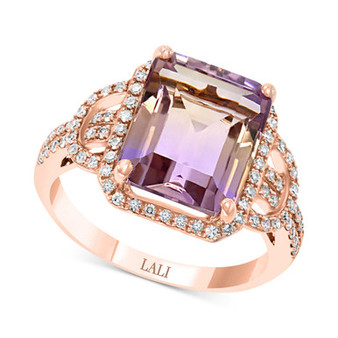 Ametrine (4-1/2 ct. t.w.) & Diamond (1/3 ct. t.w.) in 14k Rose Gold